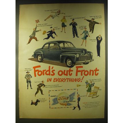 1946 Ford Car Ad - Ford's out front in everything