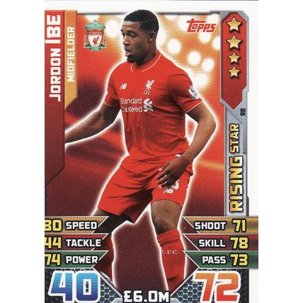 Match Attax 2015/2016 Extra R8 Jordon Ibe Liverpool