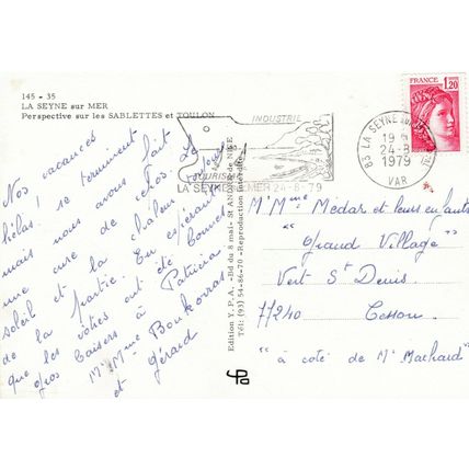 La Seyne Sur Mer France Postcard posted 1979 VGC