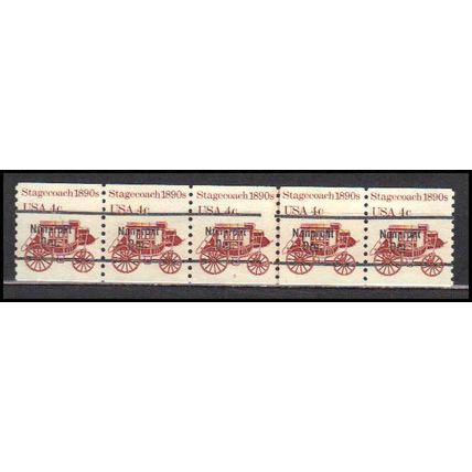 1898Ab 4c Stagecoach Very Fine MNH Dry Gum PNC 6/5 Line Gap AA0092
