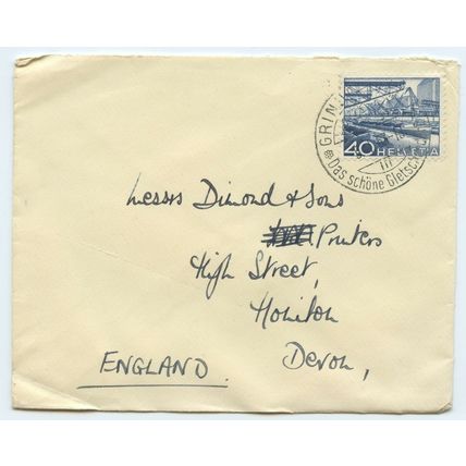 Switzerland Postal History 1953 Postmarked