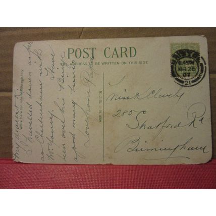 CLIFTON SUSPENSION BRIDGE, BRISTOL used antique postcard by M.J.R. 1907 pm =