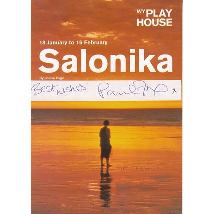 Salonika Paul Fox Hand Signed Theatre Flyer