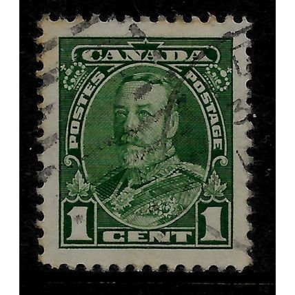 CANADA 1915 GEORGE V 1c GREEN WAR TAX SG 228 FINE USED#3