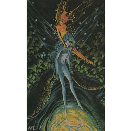 Japan LGBT Lesbian Fairy Fairies Gay Interest Japan Painting Postcard