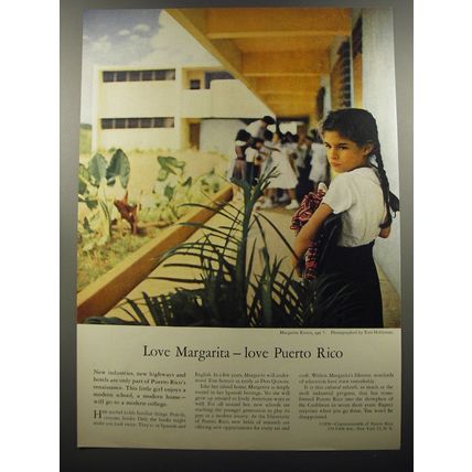 1956 Puerto Rico Tourism Ad - Love Margarita - Love Puerto Rico