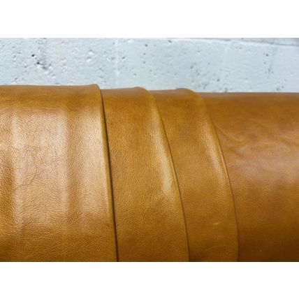 Italian Full Whole Leather Cow Hide Colour Biscotti Distressed Aniline