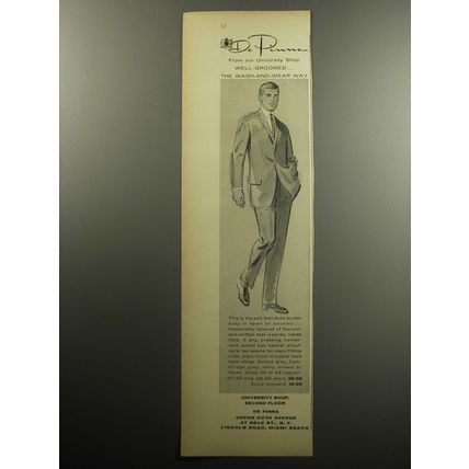 1957 De Pinna Suit Advertisement - from our University shop