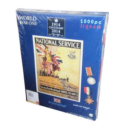 National Service 1914 Poster 1000 Pc Jigsaw Released in 2014 Centenary year M45