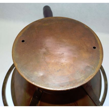 Excellent Rare Vintage Sterno Ware Fondue Heater CASSEROLE Warmer Copper & Brass