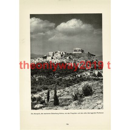 Acropolis, Athens, Greece, Book Illustration (Print), 1935