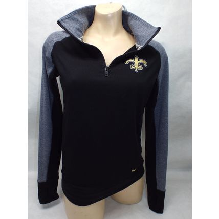 Womens Small Victorias Secret Pink New Orleans Saints Football Jacket Black Gold