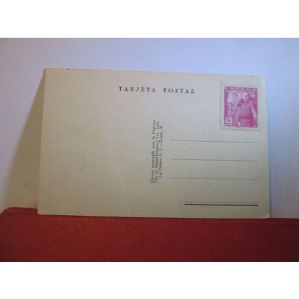 PLAZA CAIRASCO, LAS PALMAS, DE GRAN CANARIA, SPAIN unused postcard c.1945 =