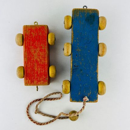 Wooden Train Vintage Child Pull Toy