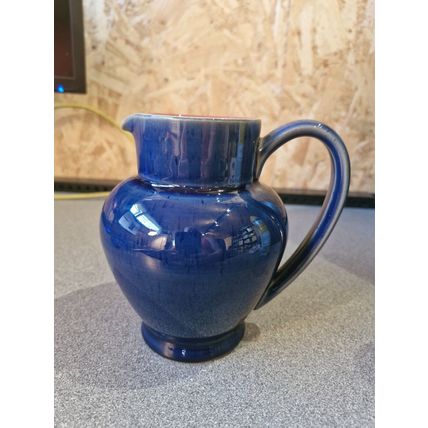 Denby Metz Jug 15cm. Blue With Plum Interior