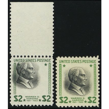 833, Mint NH $2 HUGE Vignette Color Shift Error With Normal * Stuart Katz