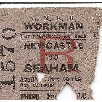 L.N.E.R. Edmondson Ticket - Newcastle to Seaham