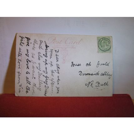 romance, THE GIPSY'S WARNING used antique postcard by Valentine. 1907 pm =