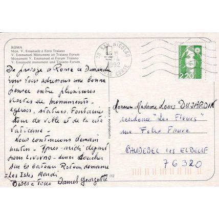 Roma Monument V Emanuele e Foro Traiano Italy Postcard unused VGC