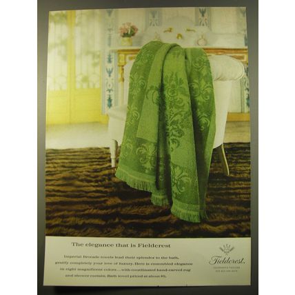 1961 Fieldcrest Imperial Brocade Towels Advertisement