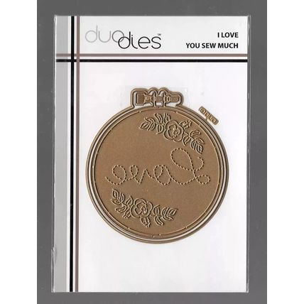 Duo Dies. I Love You Sew Much Die. Die Cutting Cardmaking Scrapbooking Crafts