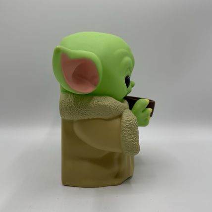 Star Wars Mandalorian Grogu with Cup PVC Bank Baby Yoda Coin Holder
