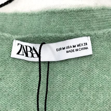 Zara mint green knitwear pearl cardigan polyester, wool, alpaca blend Sz. Medium