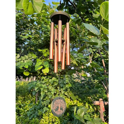 Wind Chimes for outside Engraved Tree of Life,Wind Chime Outdoors Deep Tone,33 I