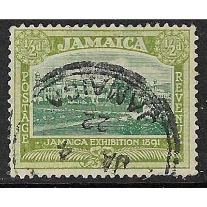 JAMAICA 1919-21 1/2d EXHIBITION 1891 USED SG78 #2 WMK MULT CROWN CA