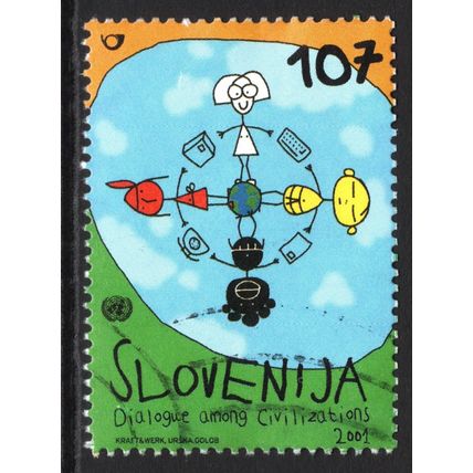SLOVENIA 2001: DIALOGUE AMONG CIVILIZATIONS - 107SIT USED (G21)