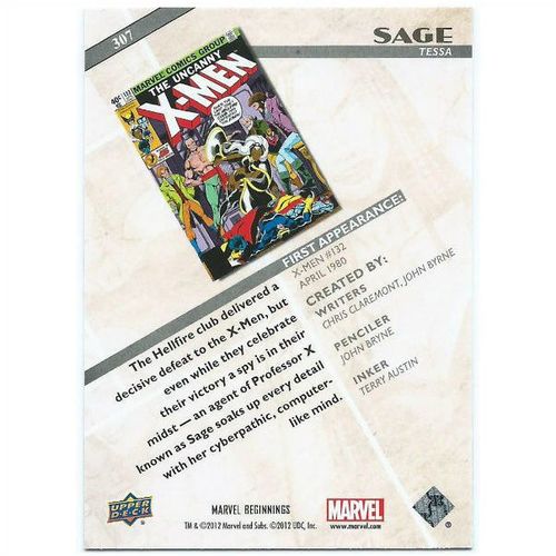 2012 Marvel Beginnings 2 - #307 - Sage