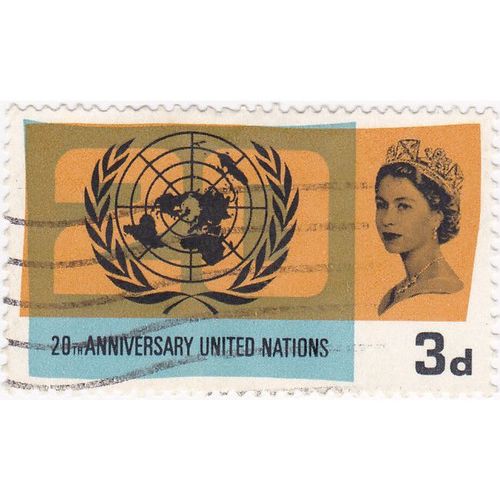 Great Britain 1965 United Nations UN ICY 3d Ordinary Used SG 681 Sc 440 stamp