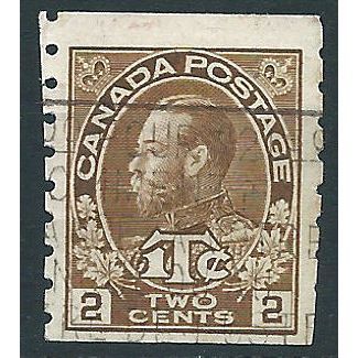 Canada 1916 SG241 2c + 1c Brown IMPERF x Perf 8 Good/Fine Used ....