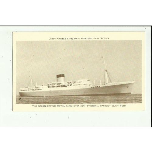 Union-Castle Line RMS PRETORIA CASTLE Company Postcard (a)