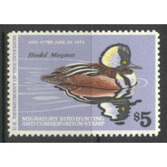 RW45 $5 Hooded Merganser Drake Very Fine MNH B0422