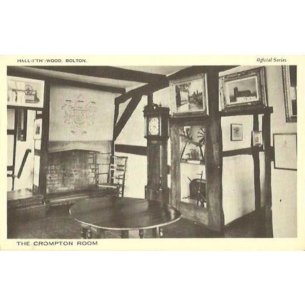 Lancashire BOLTON Hall-I'Th'-Wood, Crompton Room Postcard (Official)