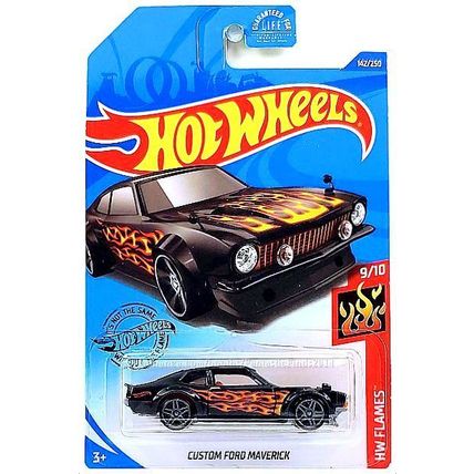 Hot Wheels - Custom Ford Maverick: HW Flames #9/10 - #142/250 (2020) *Black*