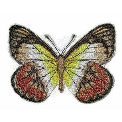 Scarlet Jezebel butterfly Embroidered Iron On/Sew patch [3.72" x2.89"]
