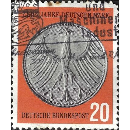GERMANY, 10 years Deutschemark, orange 1961, 20pf