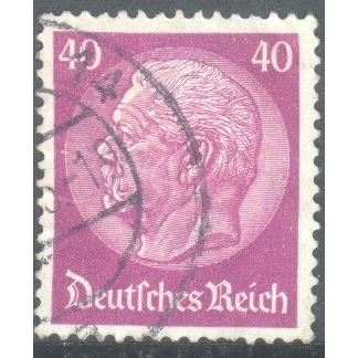 Germany 1934 - 40pf reddish purple - President Von Hindenburg - used 3