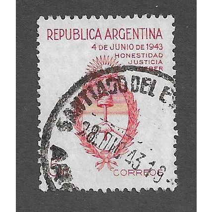 ARG 1943 5c '1943 REVOLUTION ' FINE USED (EBID79-067)