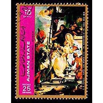 Ajman 1972 Art Paintings 25Dh Used Stamp