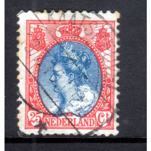 NETHERLANDS 1898 SG 188 25c BLUE AND PINK FINE USED #5