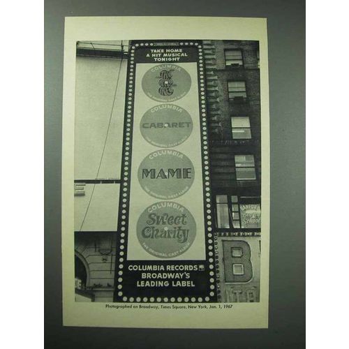 1967 Columbia Records Broadway Album Ad - Mame, Cabaret