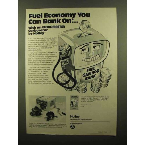 1979 Holley Economaster Carburetor Ad - Fuel Economy