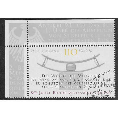 GER 2001 110pf '50TH ANN OF THE FEDERAL CONSTITUTIONAL' FINE USED (EBID53-923)