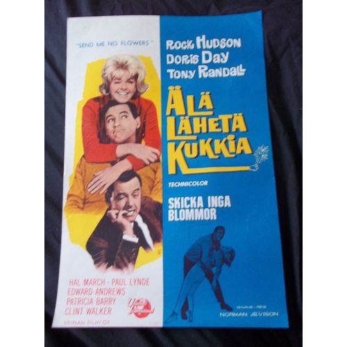 Send Me No Flowers/Ala Laheta Kukkia original 1964 movie poster - Rock Hudson