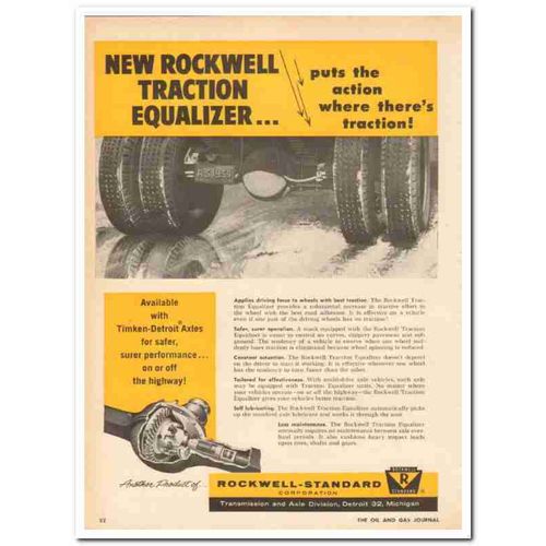 ROCKWELL-STANDARD CORP 1959 Traction Equalizer axle truck vintage ad