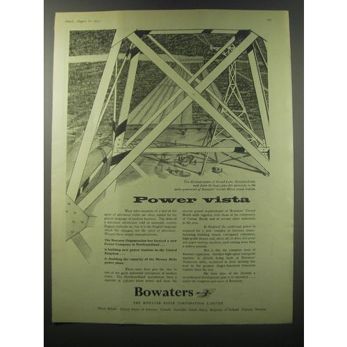1955 Bowaters Paper Ad - Power vista