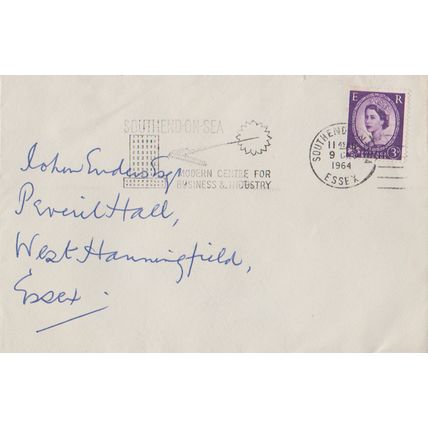 GB 1964 cover Southend to W Hanningfield with Southend Business Centre slogan